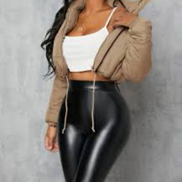 Zip-Up Drawstring Crop Jacket - Picture 7 of 8